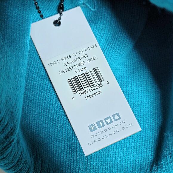 Cirque Ski Hat Beanie Womens Mens Girls Boys Pompom Winter Turquoise Blue NEW - Picture 6 of 7